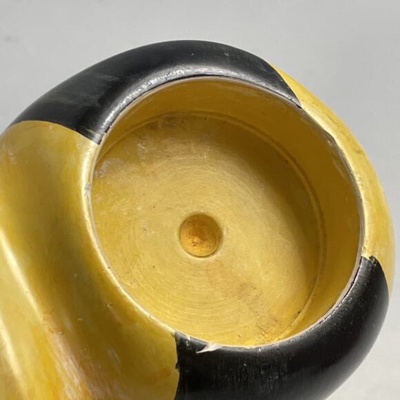 Small Yellow Soapstone Elephant Candle Holder Cute Boho Decor 4 Inches - Picture 6 of 9